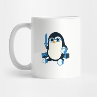 D&D Penguin Cute Dungeons and Dragons Nerd Gift Mug